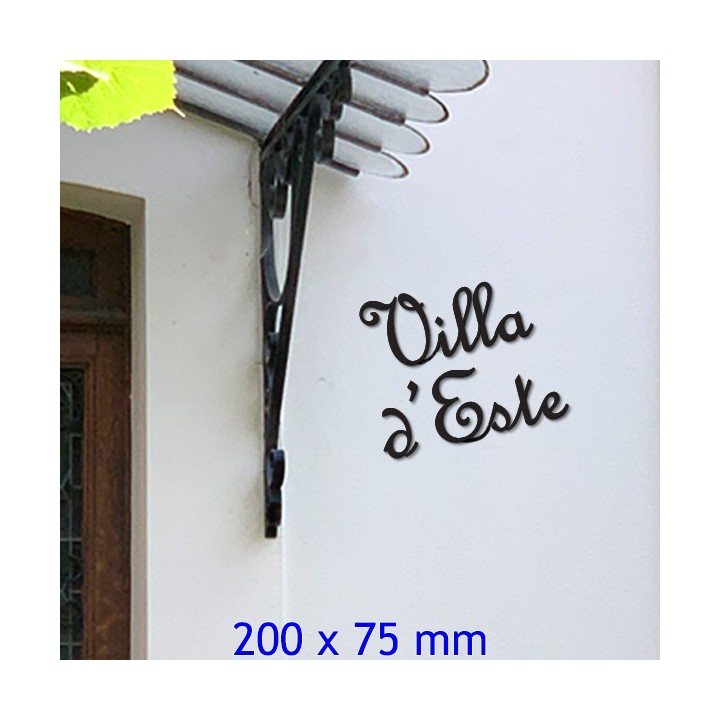 Caractères French Script en 200 x 75 mm 6 mm d'épaisseur