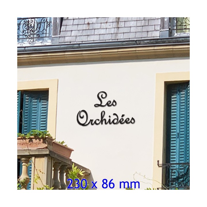 Caractères French Script en 230 x 86 mm 6 mm d'épaisseur