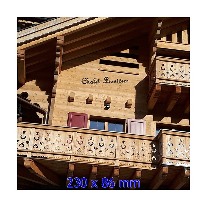 Caractères French Script en 230 x 86 mm 6 mm d'épaisseur