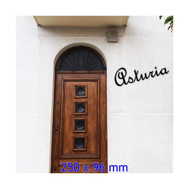 Caractères French Script en 250 x 96 mm 6 mm d'épaisseur