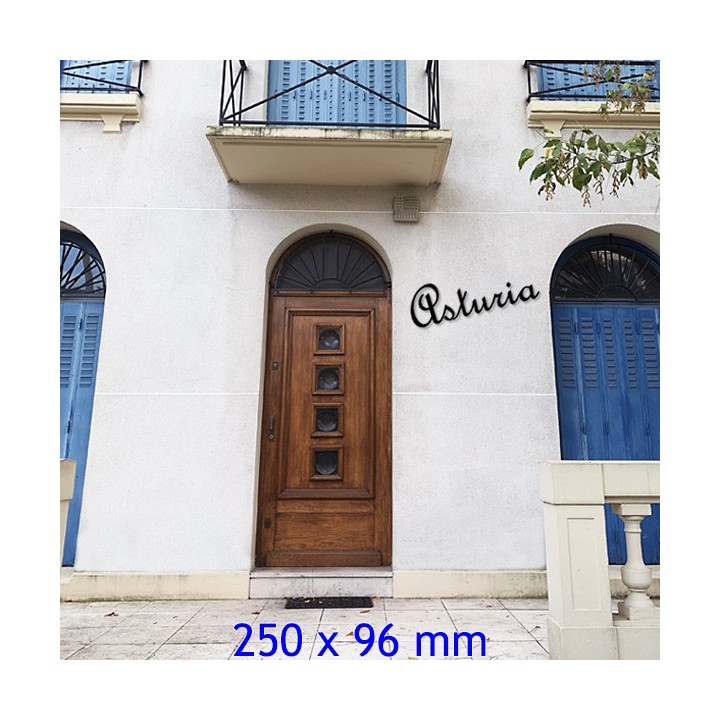 Caractères French Script en 250 x 96 mm 6 mm d'épaisseur