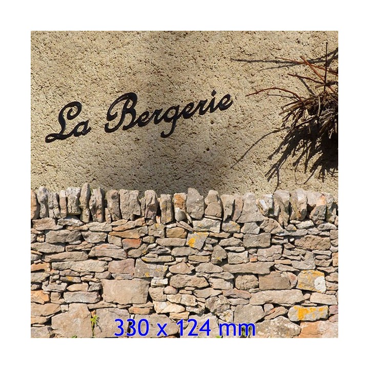 Caractères French Script en 330 x 124 mm 6 mm d'épaisseur