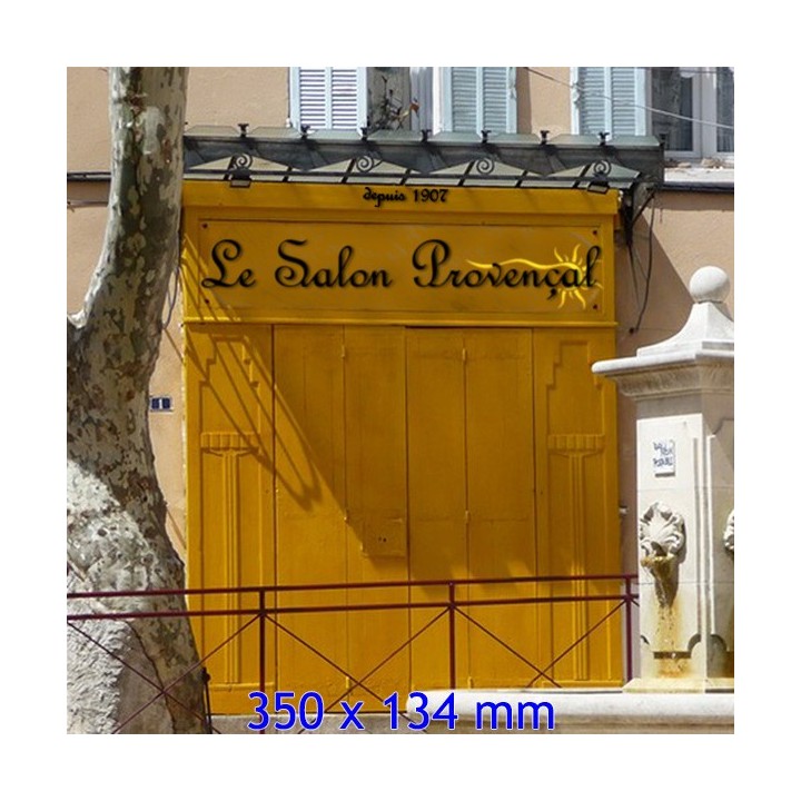 Caractères French Script en 350 x 134 mm 6 mm d'épaisseur