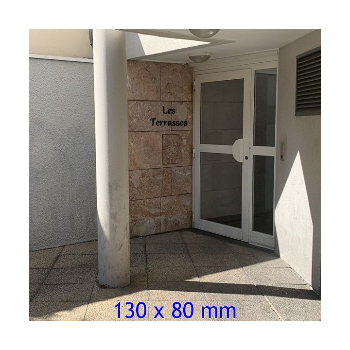 Caractères Gabriola hauteur 130 x 80 mm 6 mm d'épaisseur