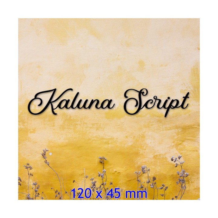 Caractères Kaluna Script 120 x 45 mm 6 mm d'épaisseur