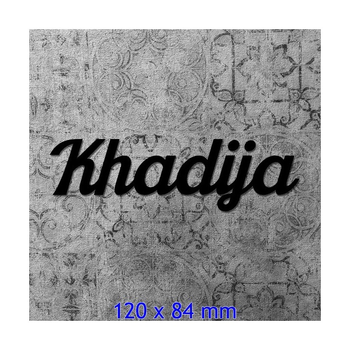 Caractères Khadija lettres de 120 x 84 mm 6 mm d'épaisseur