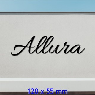 Lettres en caractères Allura 120 x 55 mm 6 mm d'épaisseur