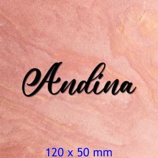 Lettres pour nom de maison en Andina en 120 x 50 mm 6 mm d'épaisseur