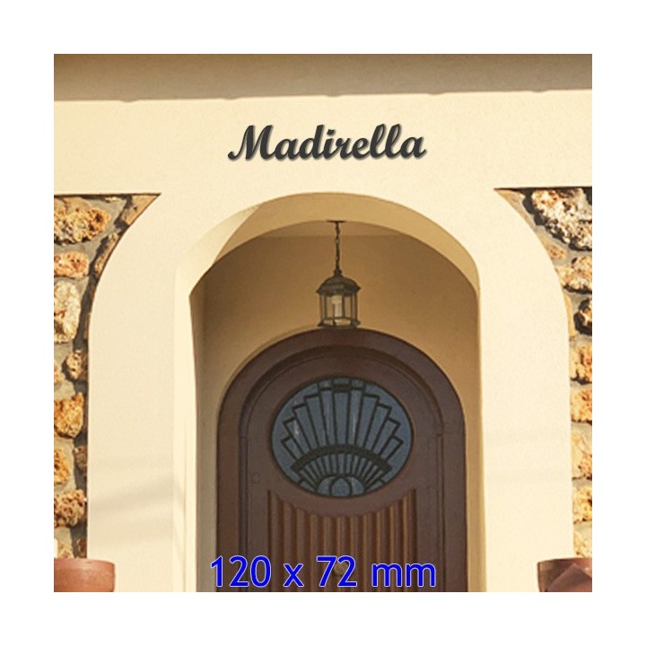 Caractères Script MT avec des lettres en 120 x 72 mm 6 mm d'épaisseur