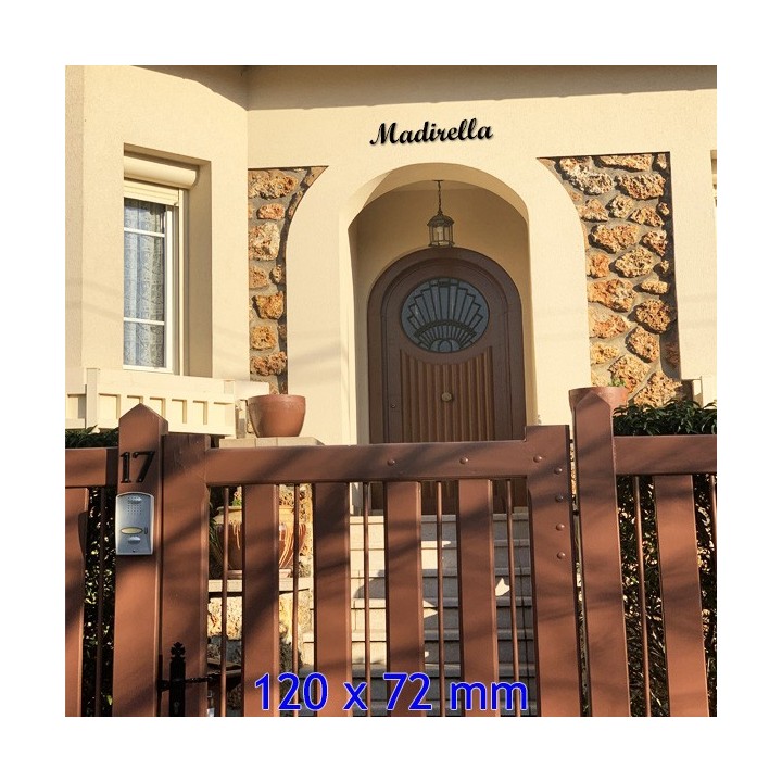 Caractères Script MT avec des lettres en 120 x 72 mm 6 mm d'épaisseur