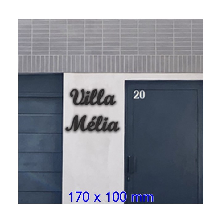 Caractères Script MT avec des lettres en 170 x 100 mm 6 mm d'épaisseur