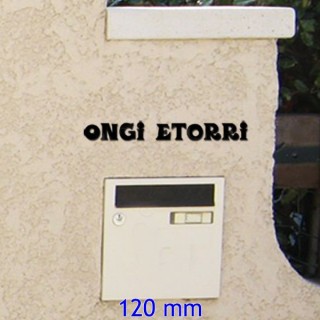 Caractères Vasca Basque pour vos noms de maison en 120 mm 6 mm d'épaisseur