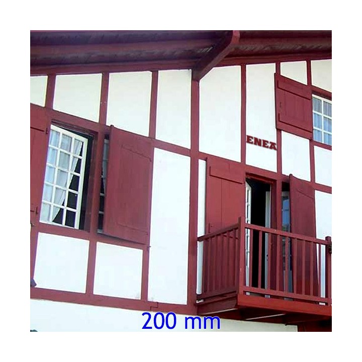 Caractères Vasca Basque pour vos noms de maison en 200 mm 6 mm d'épaisseur. Avec thermolaquage Rouge Basque en supplément.