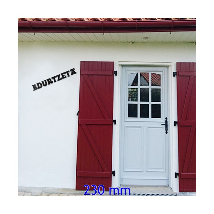 Caractères Vasca Basque pour vos noms de maison en 230 mm 6 mm d'épaisseur