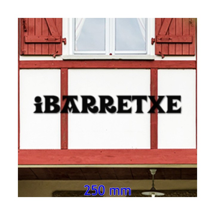 Caractères Vasca Basque pour vos noms de maison en 250 mm 6 mm d'épaisseur