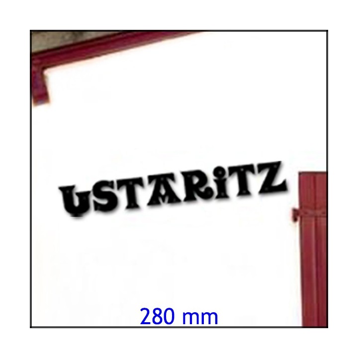 Caractères Vasca Basque pour vos noms de maison en 280 mm 6 mm d'épaisseur