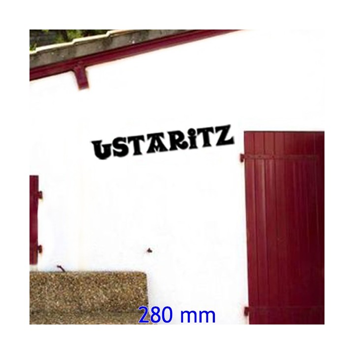 Caractères Vasca Basque pour vos noms de maison en 280 mm 6 mm d'épaisseur