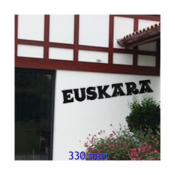 Caractères Vasca Basque pour vos noms de maison en 330 mm 6 mm d'épaisseur
