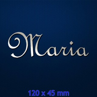 Caractères French Script en acier inox pour vos noms de maison ou de commerce 120 x 45 mm 2 mm d'épaisseur