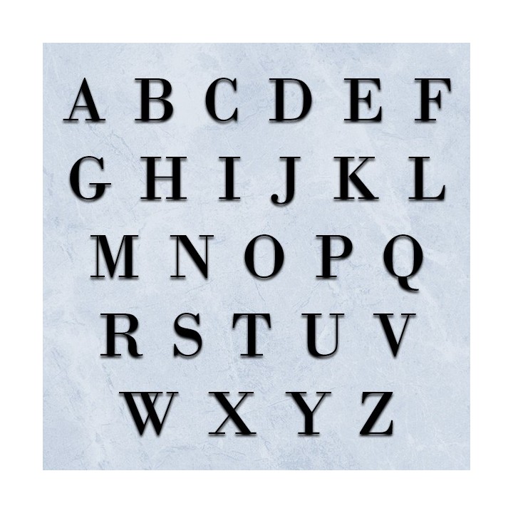 Caractères majuscules Bodoni de 120 à 170 mm 6 mm d'épaisseur