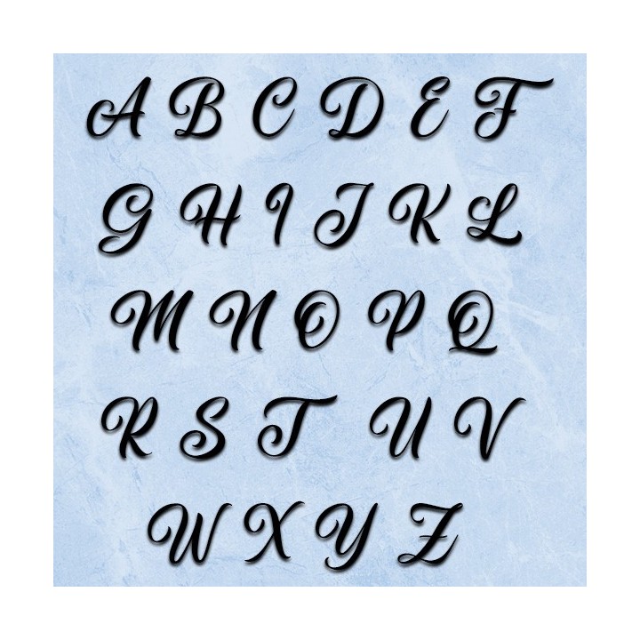Caractères majuscules Le Chant des Albatros. Lettres hauteur 120 mm à 170 mm 6 mm d'épaisseur