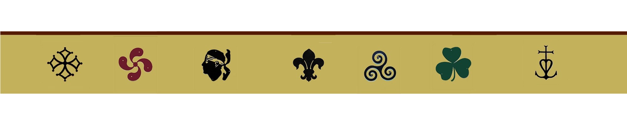 Symboles régionaux, croix régionales, emblèmes et décorations en fer forgé