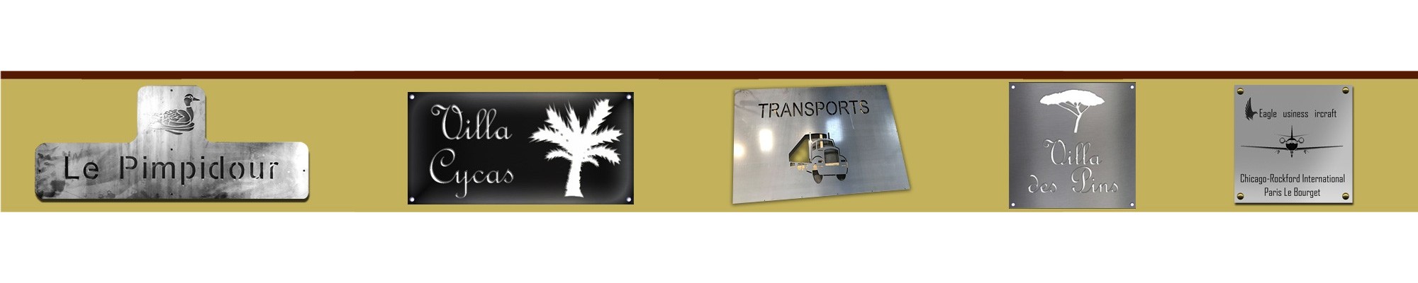 Enseignes en acier pour votre maison, votre commerce ou votre devanture